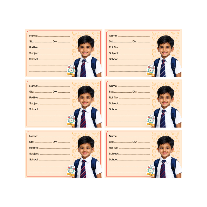 Customized Book Labels Stickers | Personalized Name Sticker for Books | Thynkk Digital Print School Labels