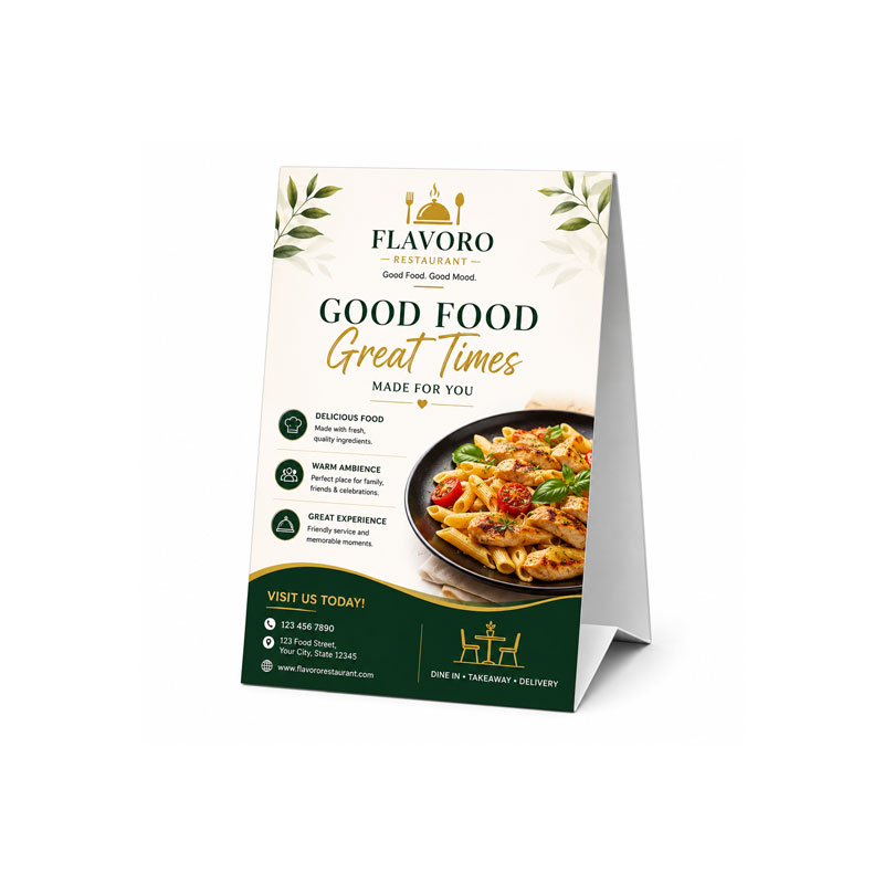 Custom Tent Card Printing in Bangalore & India | Table Tent Cards by Thynkk Digital