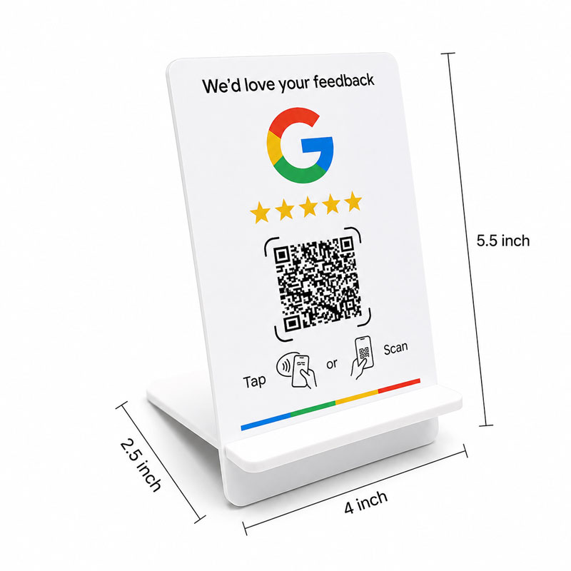 Thynkk Digital Smart NFC Google Review Standee | Instant Review Tap Card for Businesses